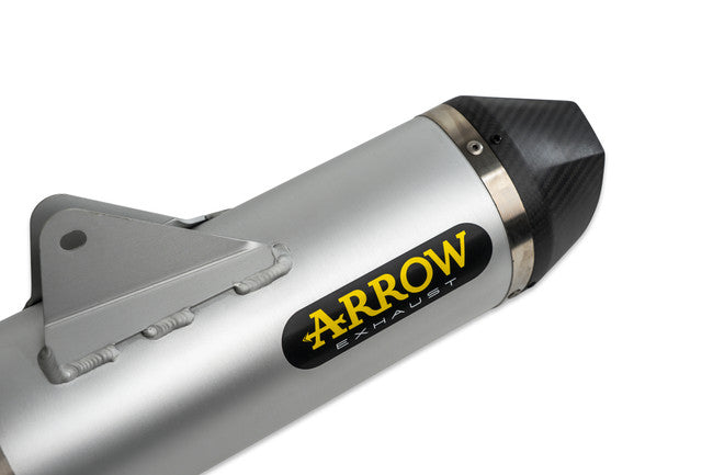 72623AK  Arrow Husqvarna 701 Enduro Supermoto 17-24 Homologated Aluminium Race Tech Silencer With Carbon End Cap For Arrow Link Pipe 72623ak