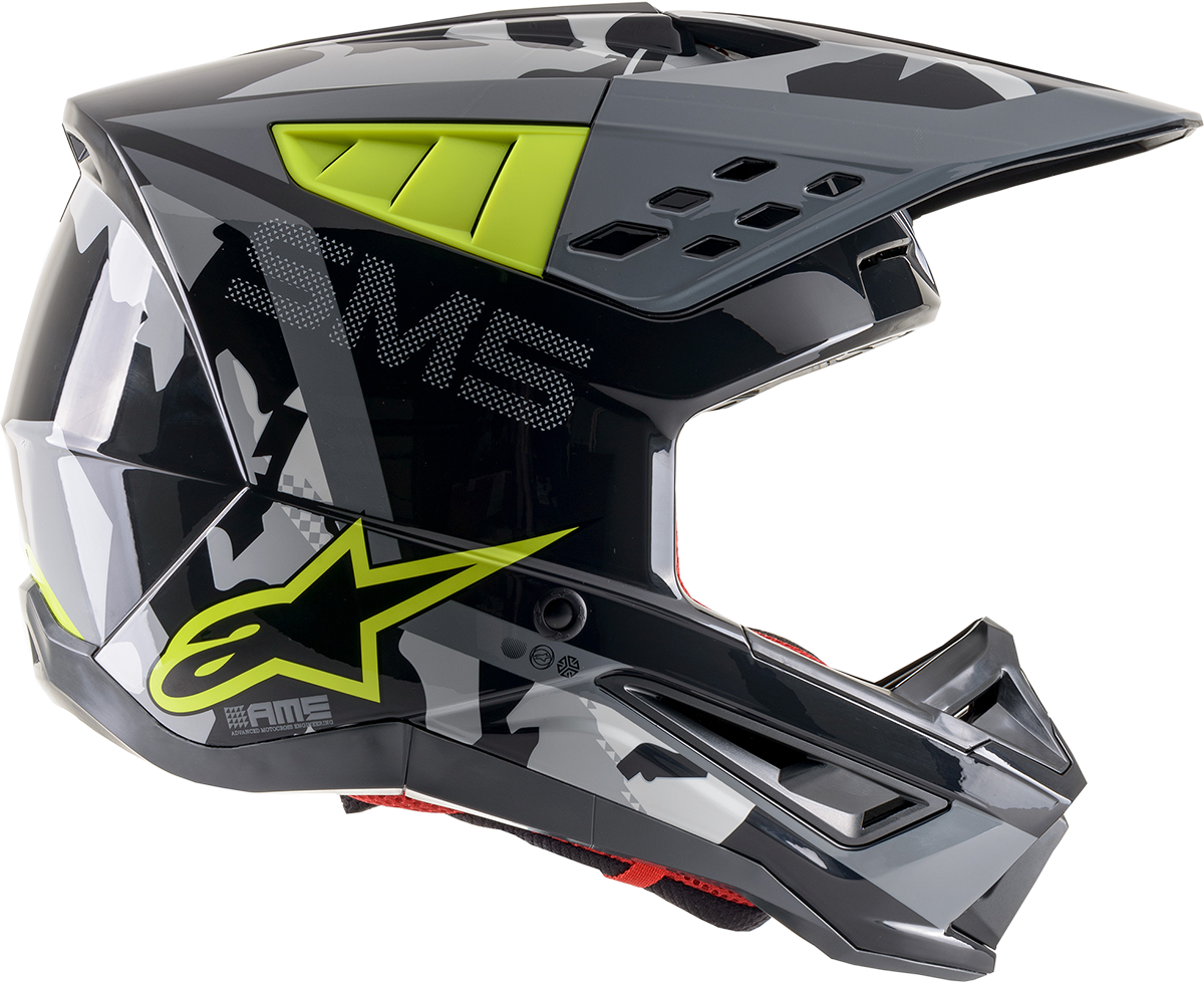 ALPINESTARS SM5 Motorcycle Helmet - Rover - Gray/Yellow - Large 8303921-1592-LG
