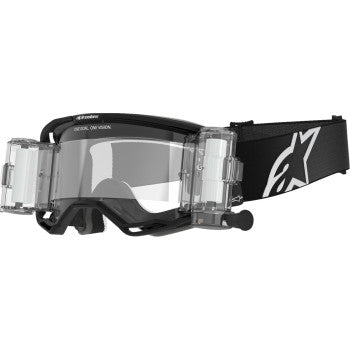 ALPINESTARS Goggles Vision 8 Roll-Off Goggles - Corp - Black - Clear  5101125-1529