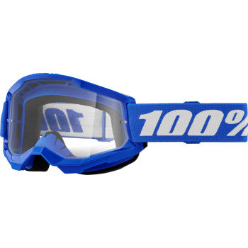 100% Strata 2 Goggles - Blue - Clear 50027-00014