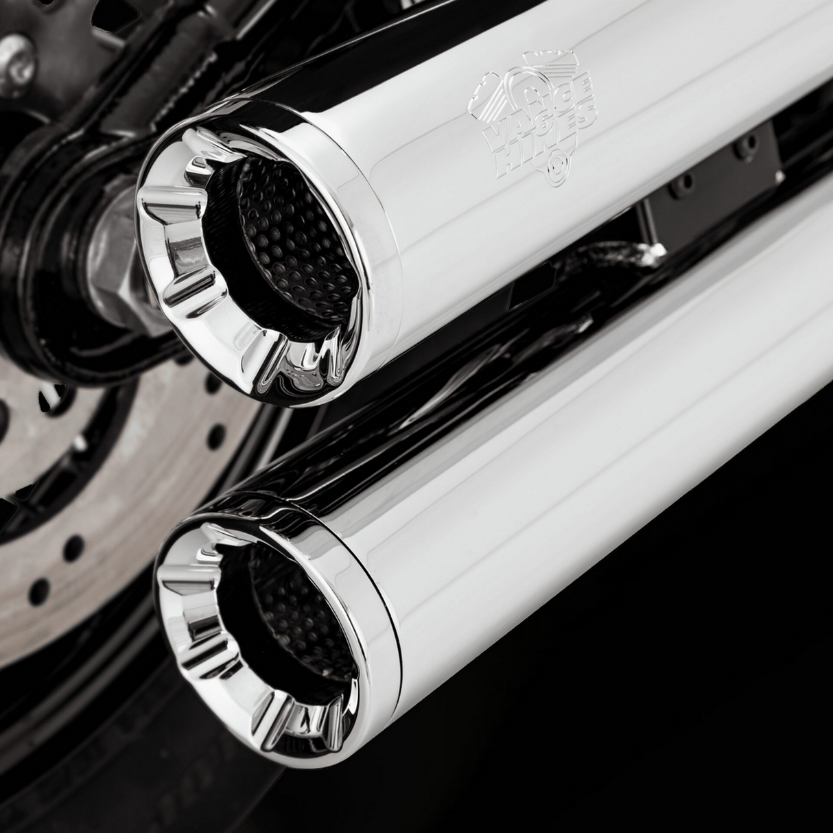 VANCE & HINES Eliminator 300 Slip-On Mufflers - Chrome Softail 2018-2022 16312