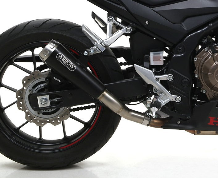 71980PRN Arrow Pro-Race Slip-on Exhaust, Nichrome Dark for Honda CBR500R 24-25