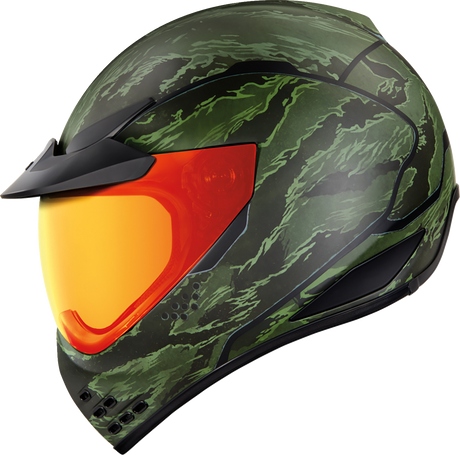 ICON Domain™ Motorcycle Helmet - Tiger's Blood - Green - Medium 0101-14925