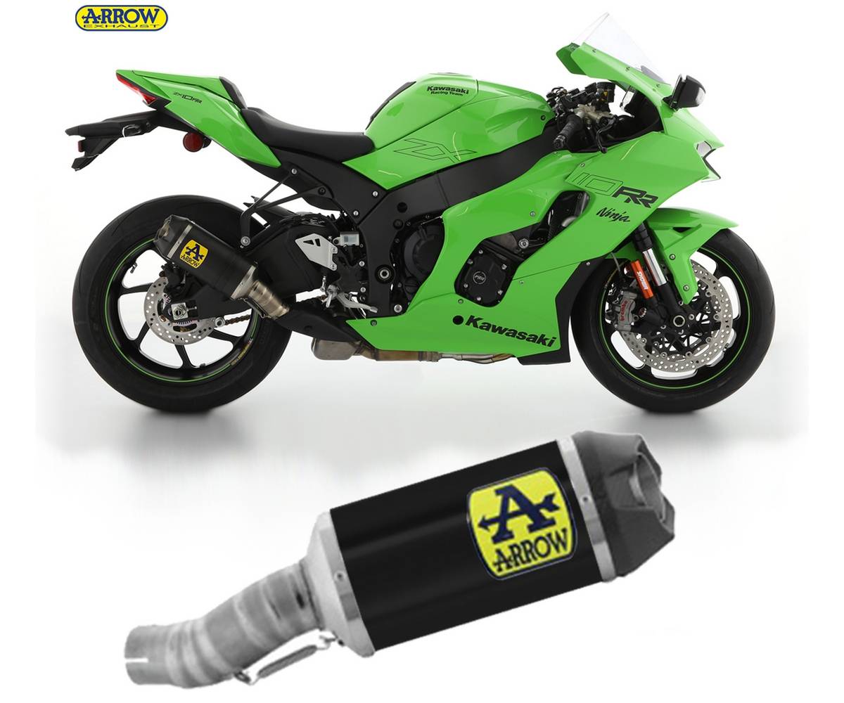 Arrow Homologated Alu. Dark Indy Race Silencer Kawasaki ZX-10RR 21-25 71928akn