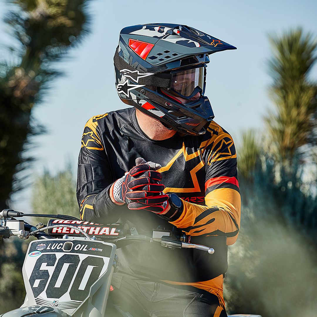 ALPINESTARS SM5 Motorcycle Helmet - Rover - Gray/Red - Small 8303921-1392-SM