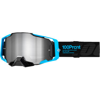 100% Armega Goggles - Barely 2 - Silver Mirror 50005-00027