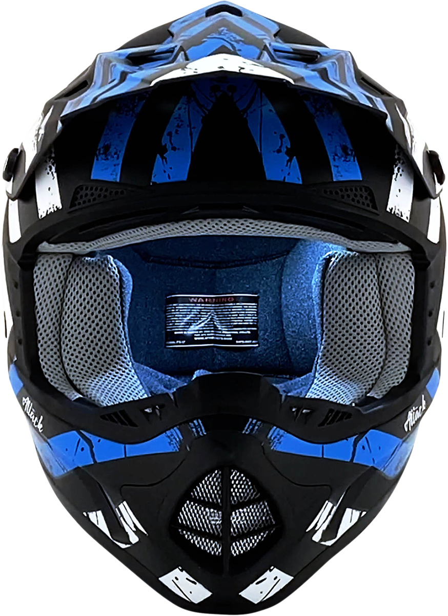 AFX FX-17 Motorcycle Helmet - Attack - Matte Blue/Black - 2XL 0110-7165