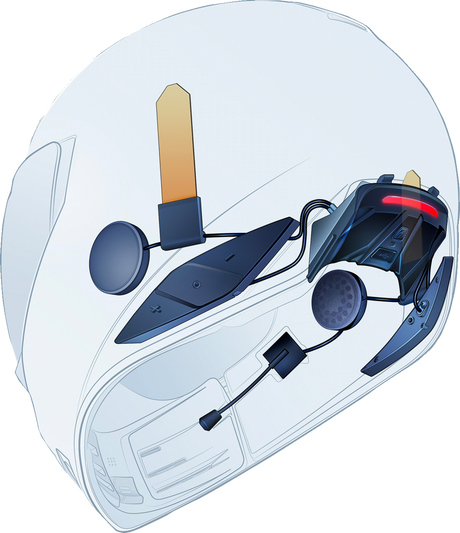 OPEN BOX NEW ICON In-Helmet Communicator - Black 4402-0910