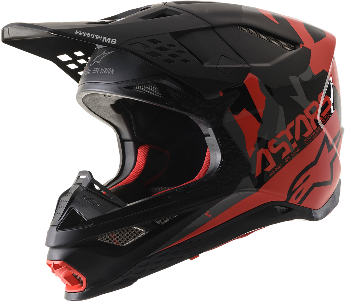 ALPINESTARS Supertech M8 Motorcycle Helmet - Echo - MIPS® - Black/Red/Gloss - Small 8302621-1116-SM