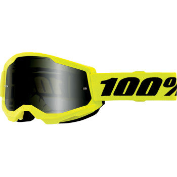 100% Strata 2 Sand Goggles - Neon Yellow - Smoke 50030-00005