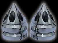 Sixty61 Gatling Bar Ends-Yamaha R6 99-05, R6S 06-09 Chrome With Black