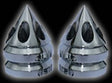 Gatling Kawasaki Bar Ends-ZX10 2008-2014 Chrome With Black