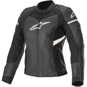 ALPINESTARS Women Stella Kira Leather Jacket - Black/White - US 14 / EU 50 3112019-12-50