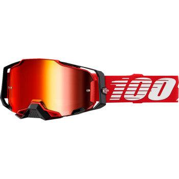 100% Armega Goggles - Red - Red Mirror 50005-00033