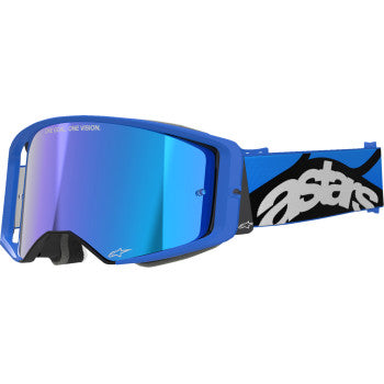 ALPINESTARS Goggles  Supertech Goggles - Stream - Blue - Blue Mirror 5100625-7271