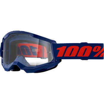 100% Strata 2 Goggles - Navy - Clear 50027-00021