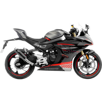 15505BU CF Moto 450SS 2023-2024 LEOVINCE GP Corsa Slip-On Muffler - Black Edition