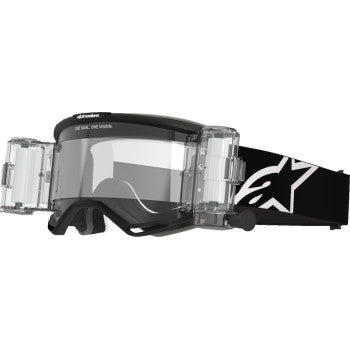 ALPINESTARS Goggles Vision 5 Roll-Off Goggles - Corp - Black - Clear 5102825-1529