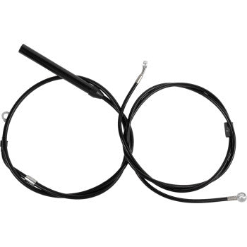 LA CHOPPERS Handlebar Cable/Brake Line Kit - 12" - 14" Ape Hanger Handlebars - Black Vinyl LA-8062KT-13B