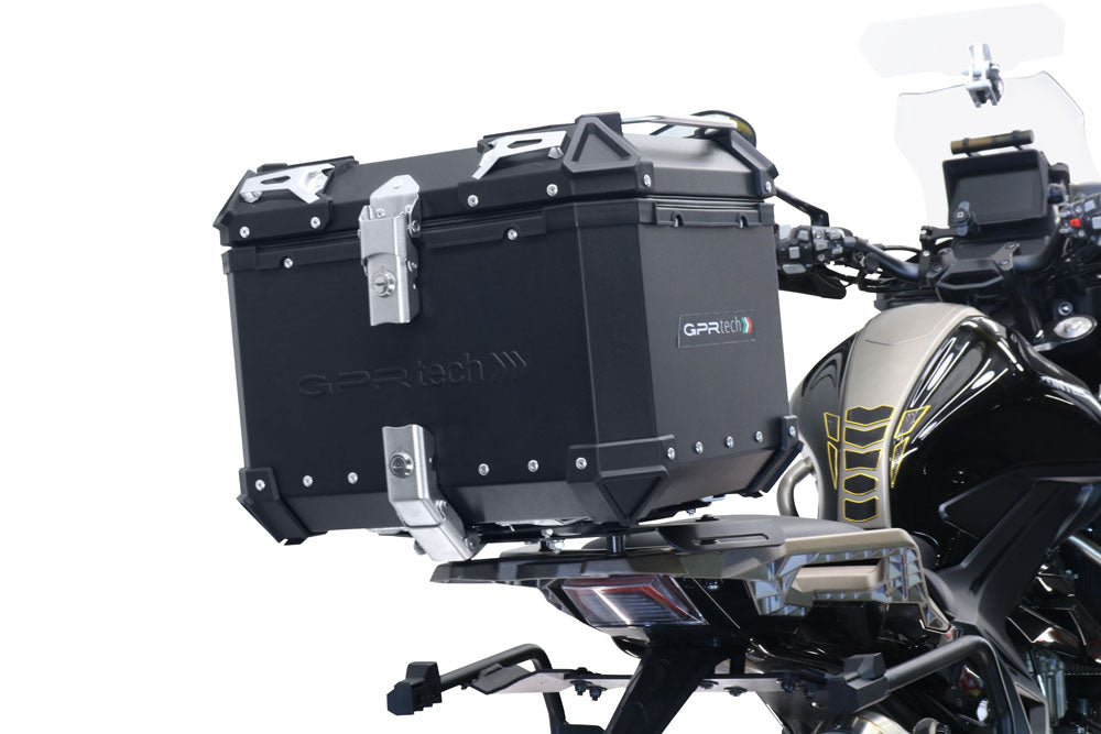 Zontes 350 T1 ADV 2022-2023 GPR Tech 35L Aluminum Top Case, Black with Mounting Plate
