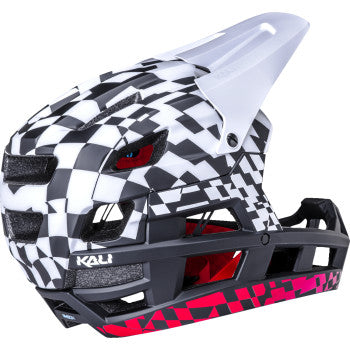KALI DH Invader Bicycle Helmet - LTD Glitch - Matte Black/White/Red - XS-M 0211323216