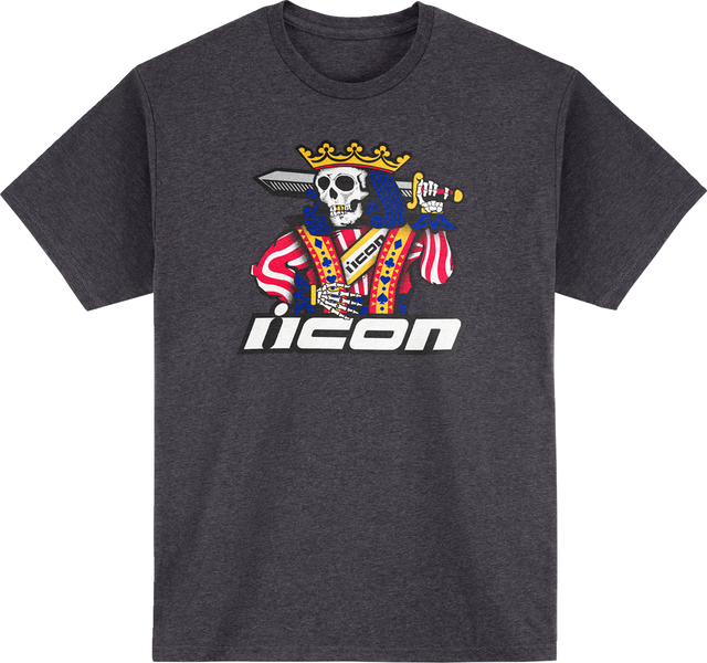 ICON Suicide King T-Shirt - Heather Charcoal - Small 3030-21944