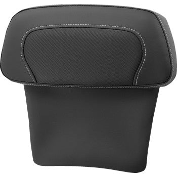 SADDLEMEN Chopped Tour Pak Backrest Pad - RoadSofa™ - Carbon Fiber Inset - FLT/FLH '14-'23 814-07-CPACK-CF
