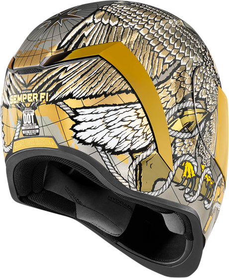 ICON Airform™ Motorcycle Helmet - Semper Fi - Gold - Large 0101-13666