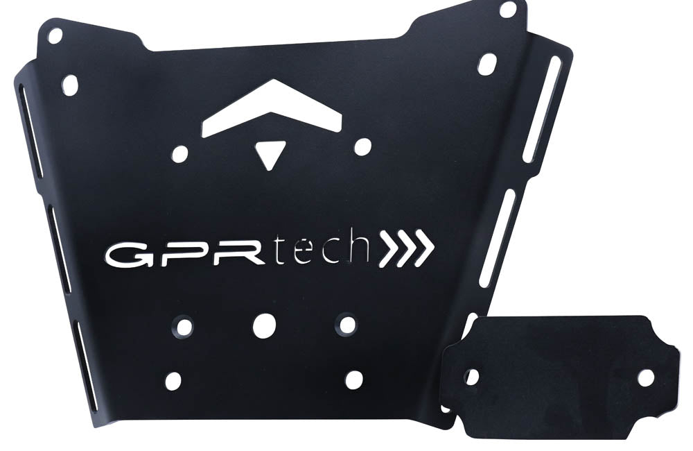 BMW R1200RT LC 2014-2016 GPR Tech 35L Aluminum Top Case, Silver with Mounting Plate