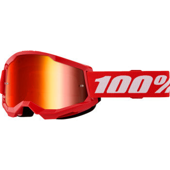 100% Strata 2 Goggles - Red - Mirror Red 50028-00018