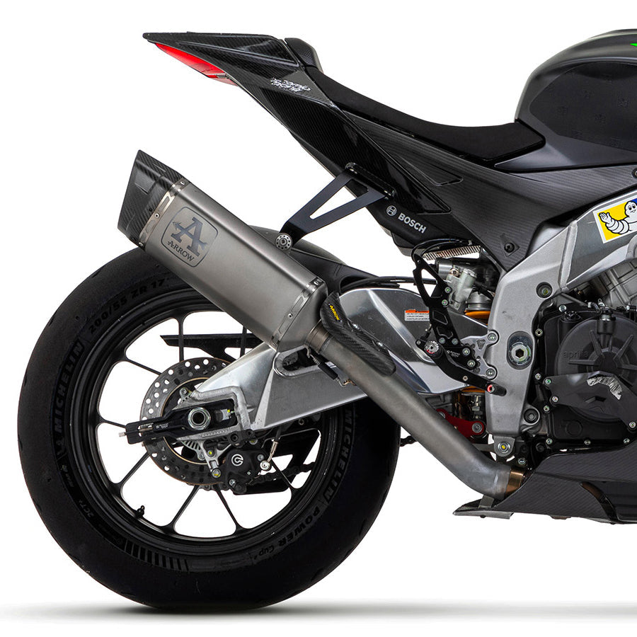 71002PT Arrow Aprilia RSV 4 1100 Factory 19-20 St.Steel Link Pipe+Titanium Pista Silencer With Carbon End Cap And Db Killer