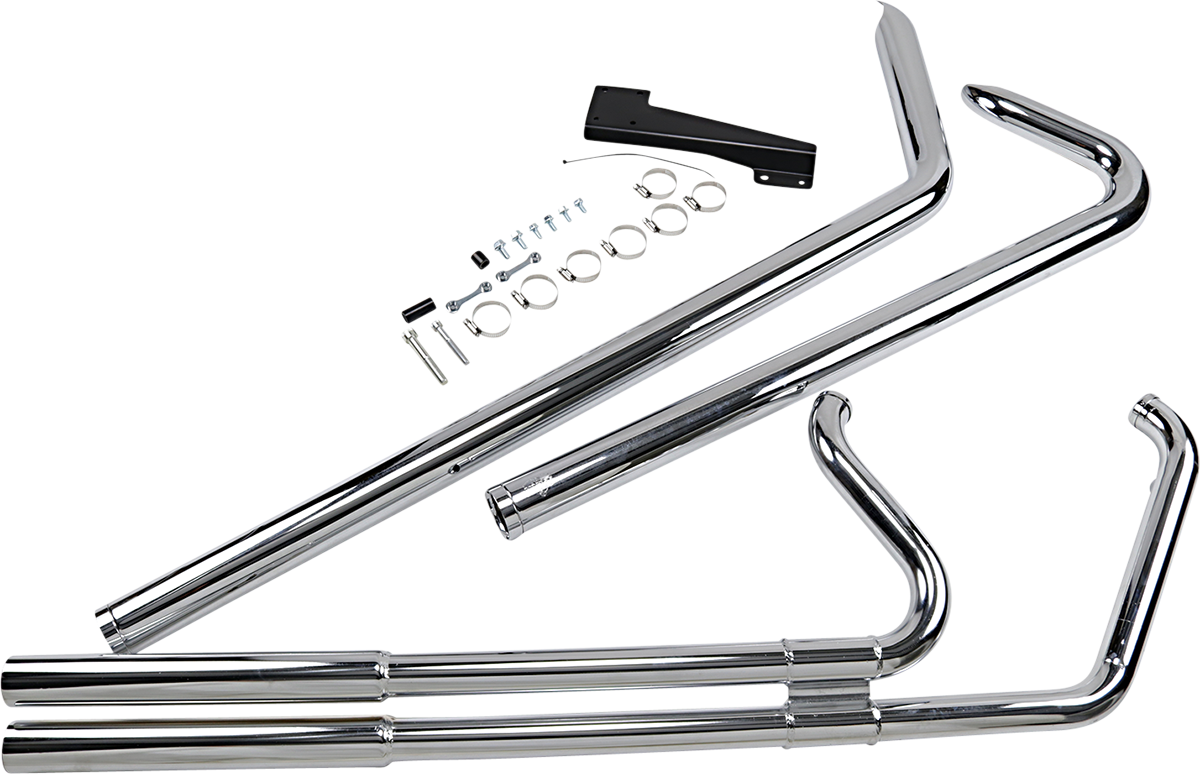 VANCE & HINES Big Shots Exhaust, Harley Davidson Softail 1986-2011, Chrome Long 17923