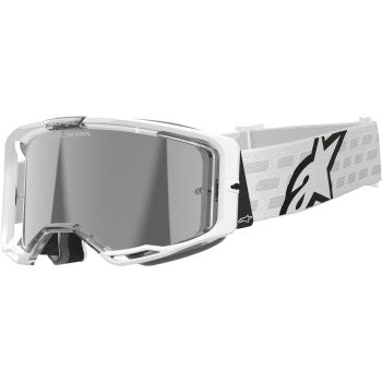 ALPINESTARS Goggles Vision 8 Goggles - Corp - White - Silver Mirror 5101625-2055