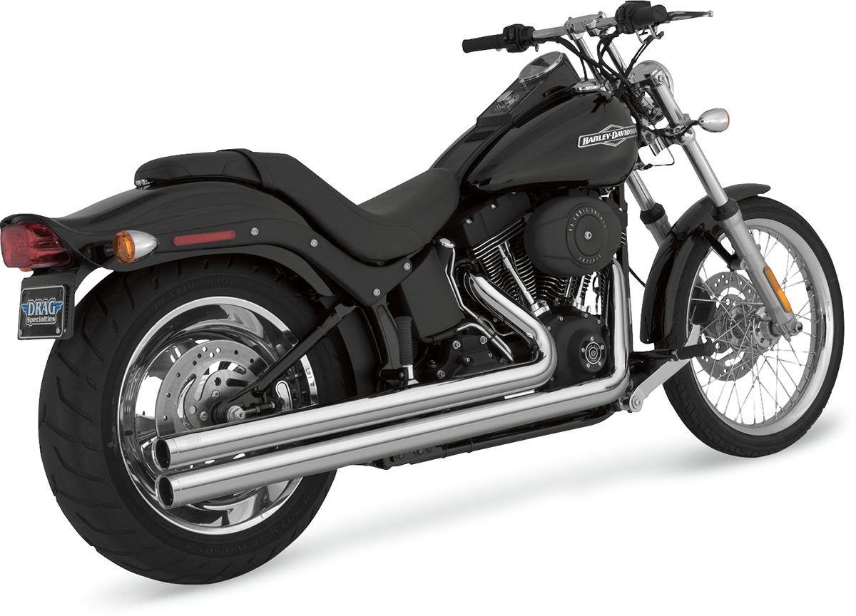 VANCE & HINES Big Shots Exhaust, Harley Davidson Softail 1986-2011, Chrome Long 17923