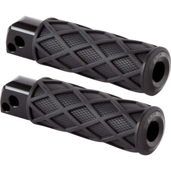 ARLEN NESS Diamond Footpegs - Passenger - Black 400-054