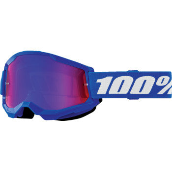 100% Strata 2 Junior Goggles - Blue - Red/Blue Mirror 50032-00008