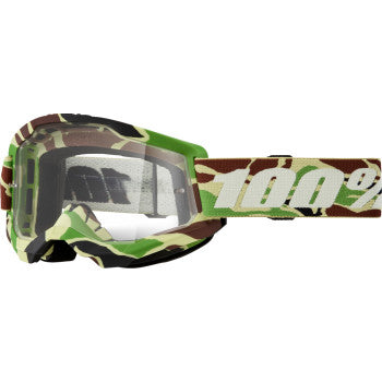 100% Strata 2 Goggles - War Camo - Clear 50027-00024