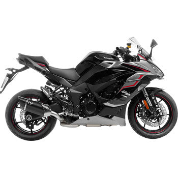 LEOVINCE LV-14 R Slip-On Muffler - Black - Ninja 1000 SX 2020-2024 15602BU