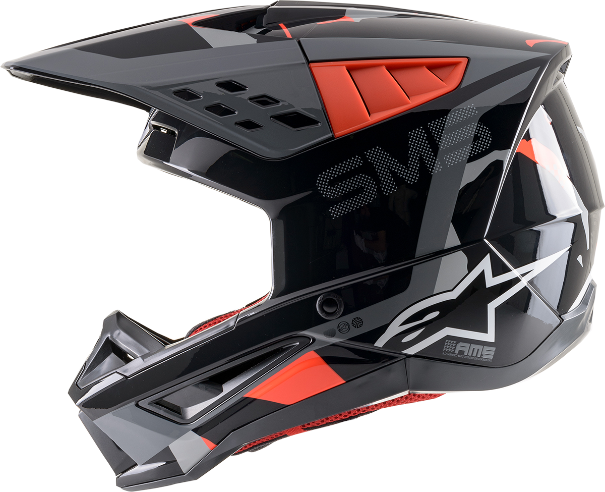 ALPINESTARS SM5 Motorcycle Helmet - Rover - Gray/Red - XS 8303921-1392-XS