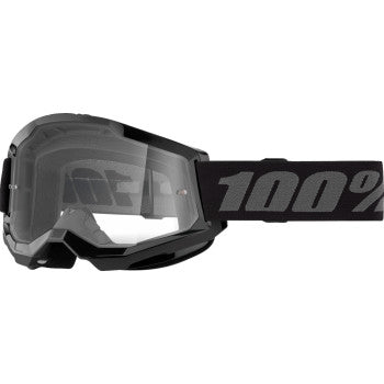 100% Strata 2 Junior Goggles - Black - Clear 50031-00007
