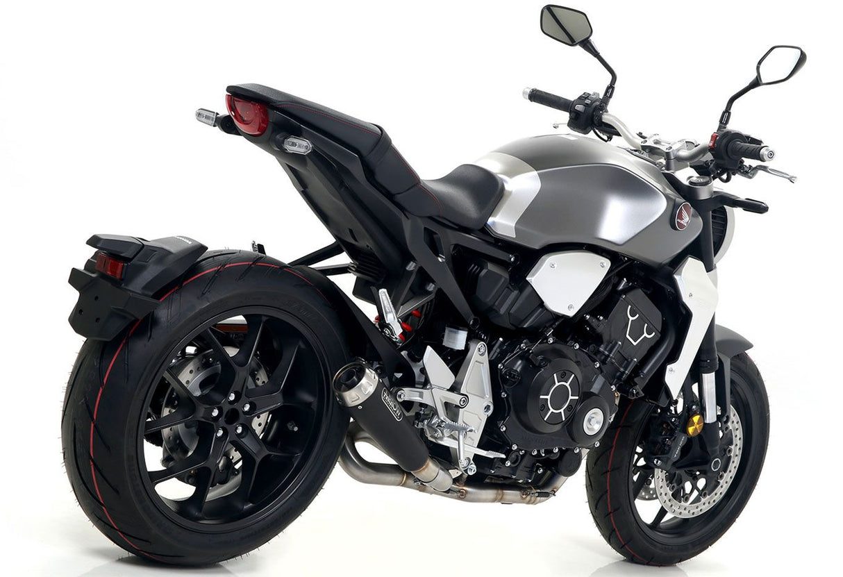 Arrow Honda Cb 1000r 18-19 Homologated Nichrom Dark Pro-Race Silencer With Welded Link Pipe Low Version For Original And Arrow Coll. 71882prn