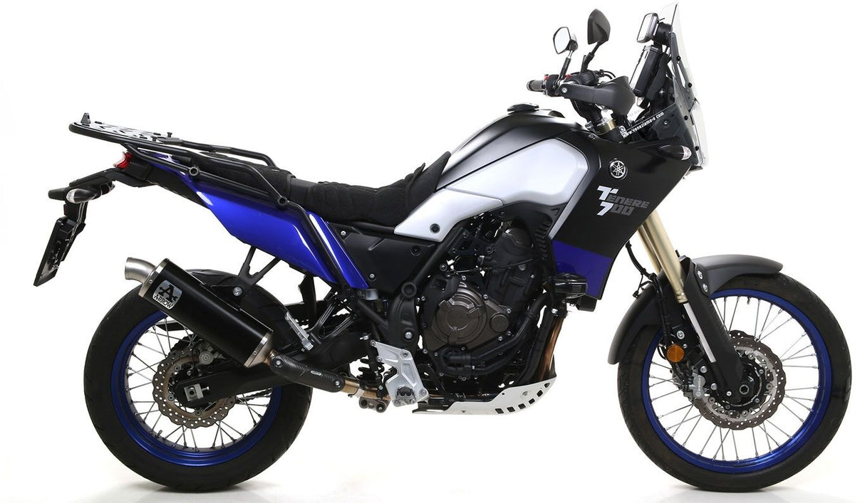 Arrow Yamaha Tenere 700 2019-2024 Homologated Indy Race Aluminum Dark Exhaust With Welded Link Pipe 72628aon