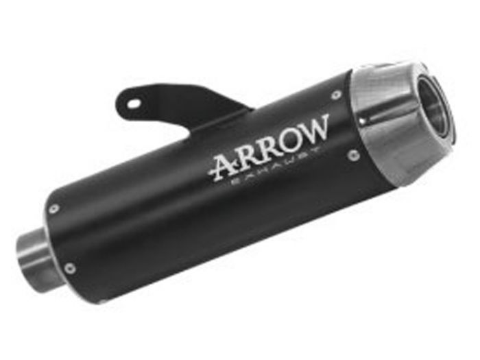 74509RBA Arrow Rebel Slip-on Exhaust, Aluminum End Cap for Yamaha XSR700 21-25