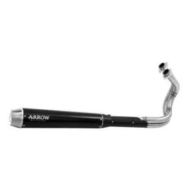 74512RBA Arrow Rebel Full Exhaust, Aluminum Cap for Kawasaki Vulcan S 650 21-25