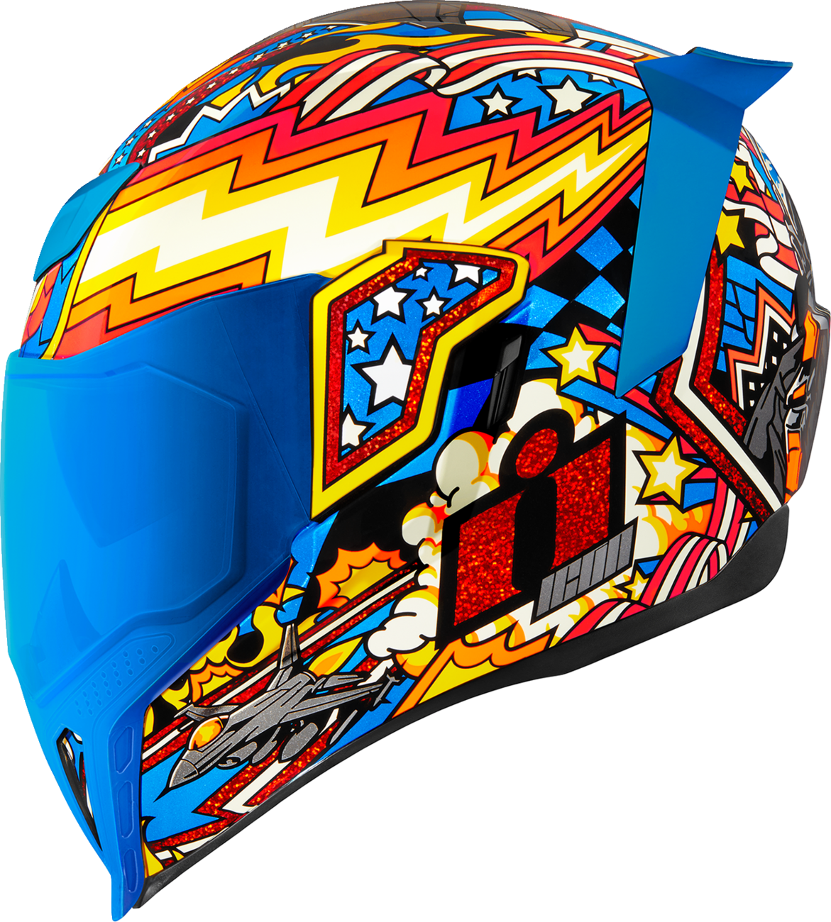 ICON Airflite™ Motorcycle Helmet - Flyboy - Blue - Large 0101-16013