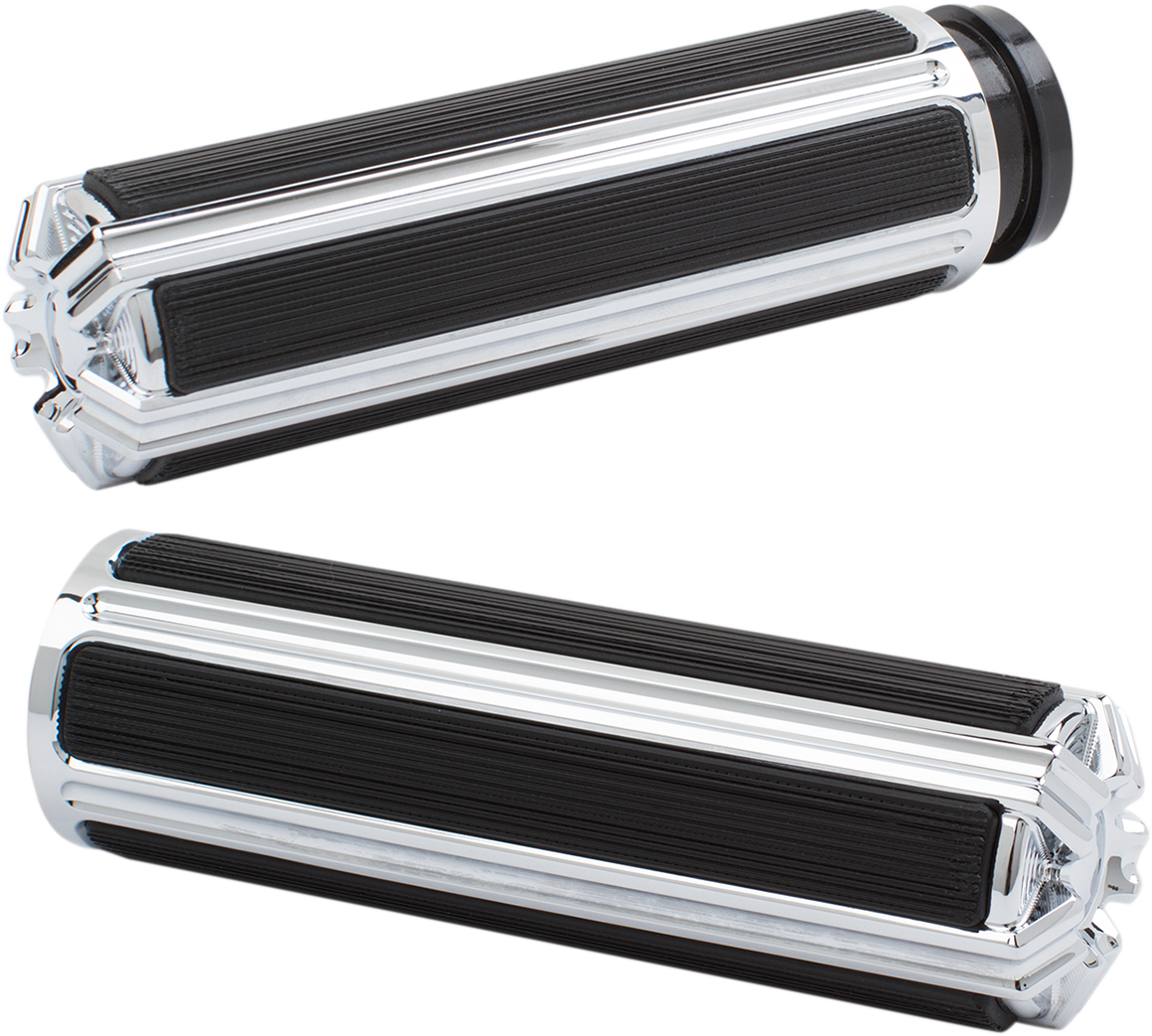 ARLEN NESS Grips - 10-Gauge - TBW - Chrome 07-119