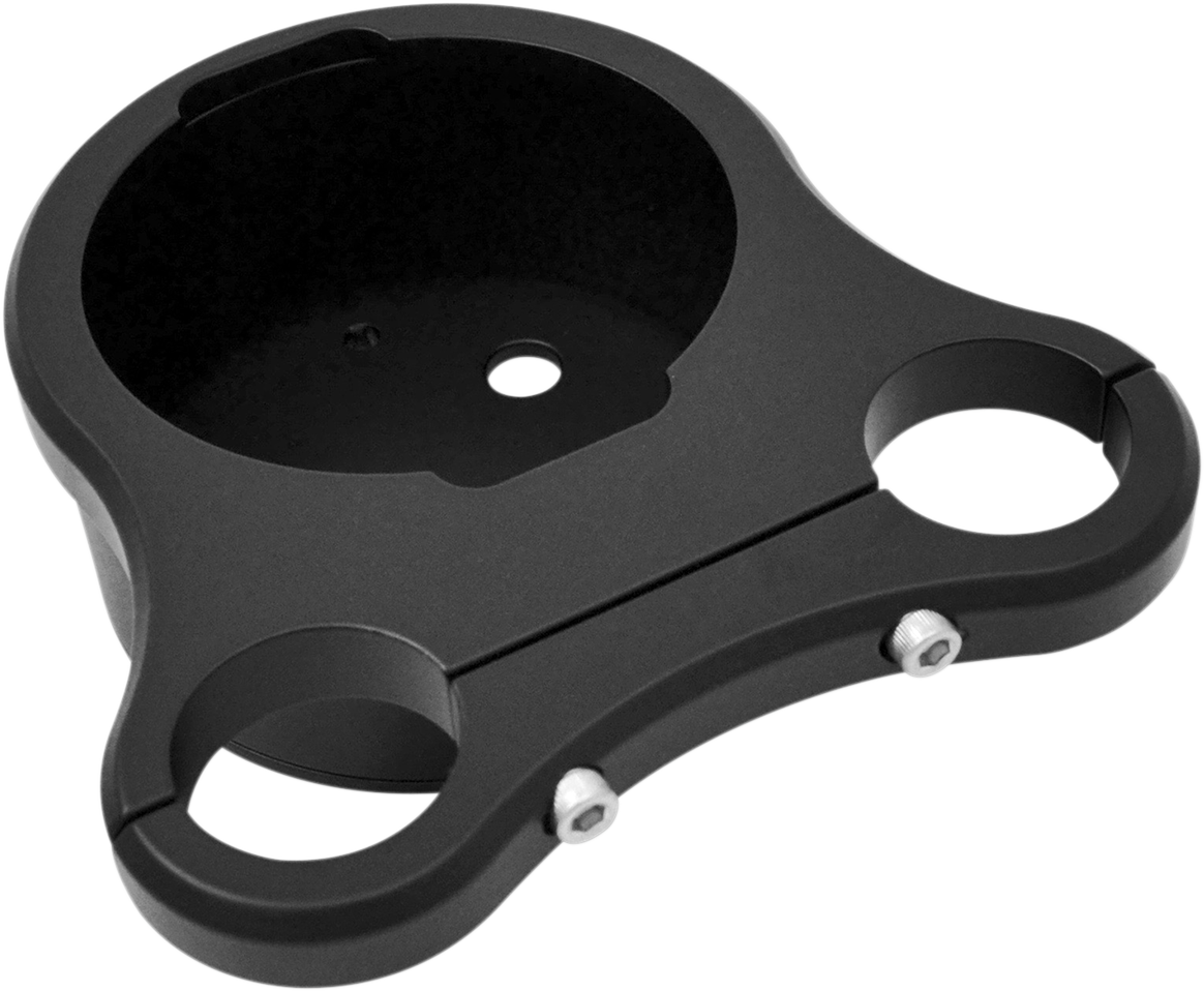 DRAG SPECIALTIES 1.25" T-Bar Single Gauge Mount - Flat Black - For '00-'20 OEM Style Gauges 2201-0201