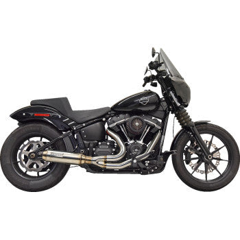BASSANI XHAUST 2-into-1 Super Bike Exhaust System with 4" Muffler - Stainless Steel Softail Street Bob 2018-2023 1S77SS
