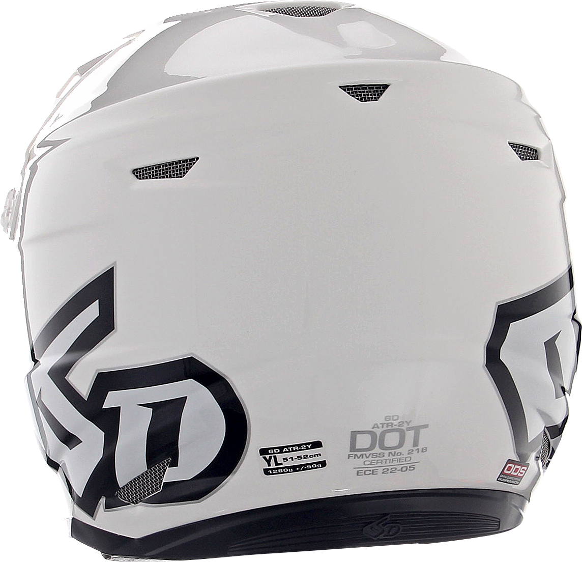 6D ATR-2Y Motorcycle Helmet - Gloss White - Medium 11-5611