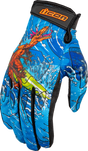 ICON Hooligan™ Dino Fury Gloves - Blue - Small 3301-4635